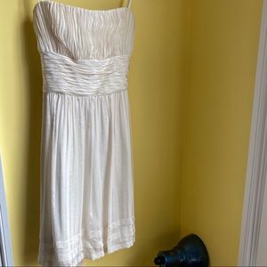 Off-white silk BCBGMaxazria cocktail dress!